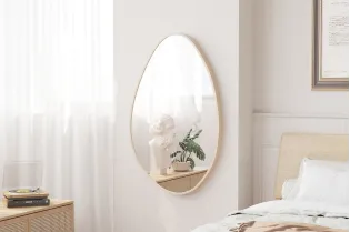 Miroir mural ‘Rana’ 80 x 50 cm en chêne vieilli – Élégance compacte et naturelle 2