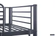 Lit superposé “Sammy” 90x200 cm divisible – Métal gris foncé, robuste et polyvalent