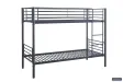 Lit superposé “Sammy” 90x200 cm divisible – Métal gris foncé, robuste et polyvalent