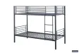 Lit superposé “Sammy” 90x200 cm divisible – Métal gris foncé, robuste et polyvalent