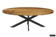 Table ovale 'Alexa' en bois de manguier - 200 cm, finition naturelle