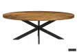 Table ovale 'Alexa' en bois de manguier - 200 cm, finition naturelle