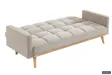 Canapé-Lit Style Scandinave - Confort et Élégance en Tissu Beige