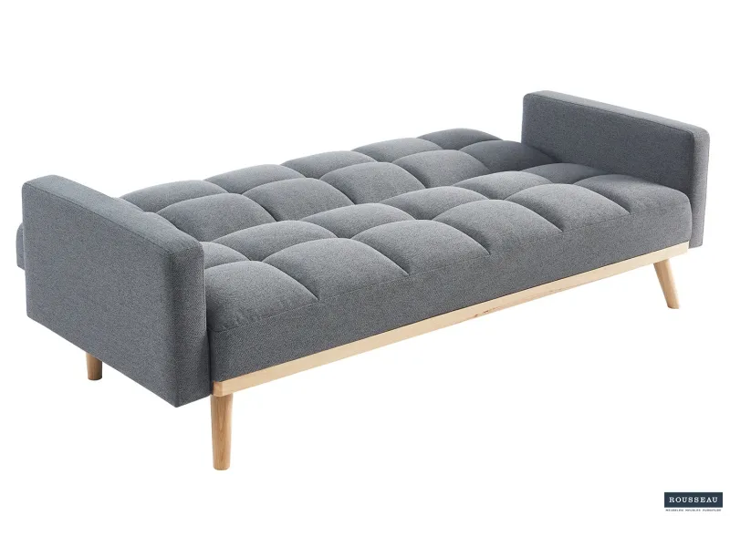 Canapé convertible Style Scandinave - Confort et Élégance en Tissu Gris