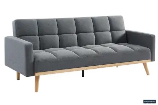 Canapé convertible Style Scandinave - Confort et Élégance en Tissu Gris 2