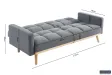 Canapé convertible Style Scandinave - Confort et Élégance en Tissu Gris