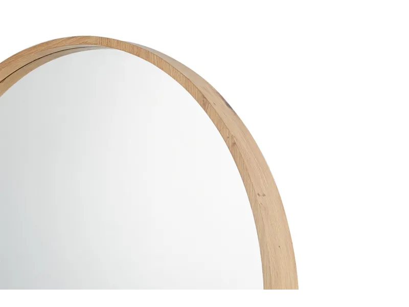 Miroir mural carré ‘Roxy’ 80 x 80 cm en chêne vieilli – Élégance et style intemporel