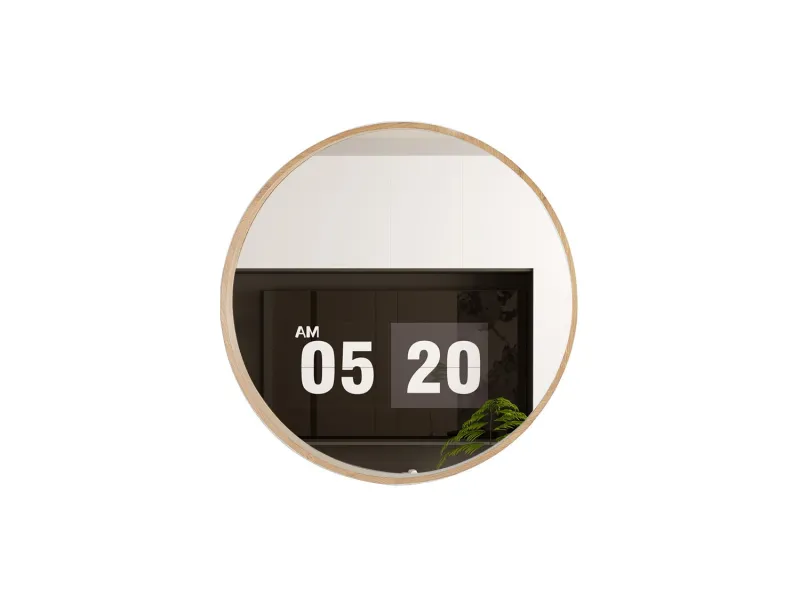 Miroir mural carré ‘Roxy’ 80 x 80 cm en chêne vieilli – Élégance et style intemporel