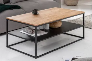 Table Basse avec etagère de style industriel