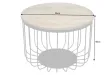 Table Basse ronde en Bois Massif de Manguier au Style Industriel