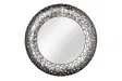 Miroir Rond avec Cadre Mosaïque de Pierre coloris argent - Fait Main