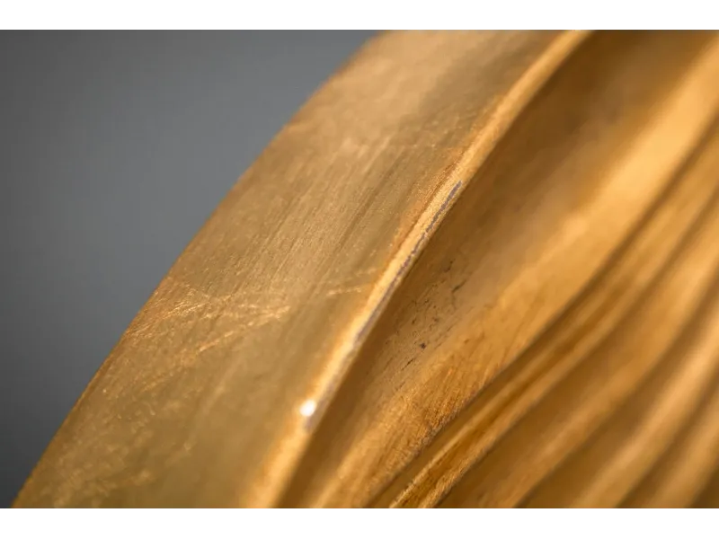 Miroir Rond avec Côté Ondulé - Ornement en Forme de Vagues