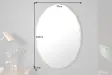 Miroir ovale avec Côté Ondulé - Bois Laqué
