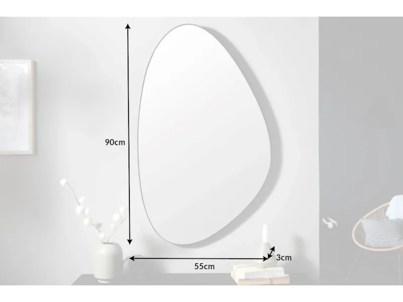 Miroir Mural Asymétrique au Design Moderne et Intemporel