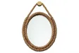 Miroir Mural Rond avec Cadre en Corde Naturelle