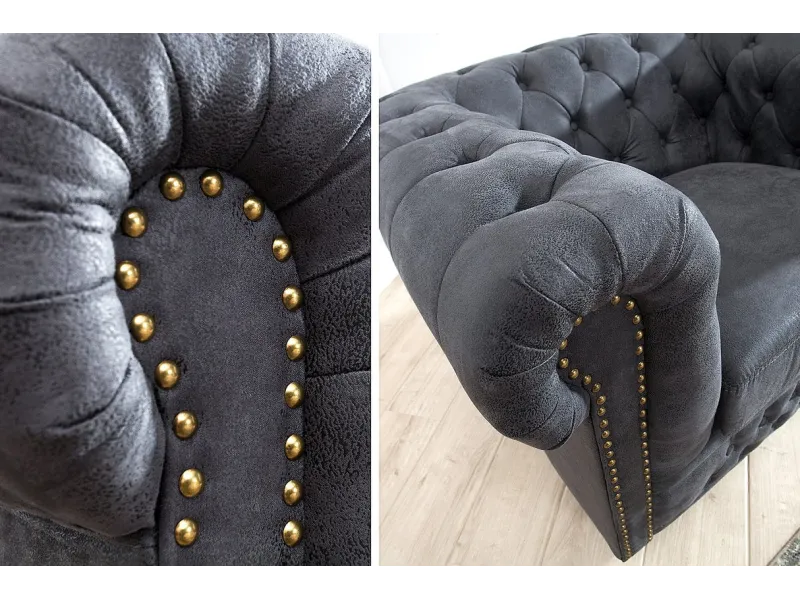 Fauteuil design chesterfield teinté marron Fauteuil |adeniahome.com