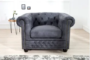 Fauteuil design chesterfield teinté marron Fauteuil |adeniahome.com 2