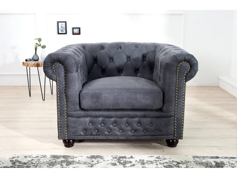 Fauteuil design chesterfield teinté marron Fauteuil |adeniahome.com