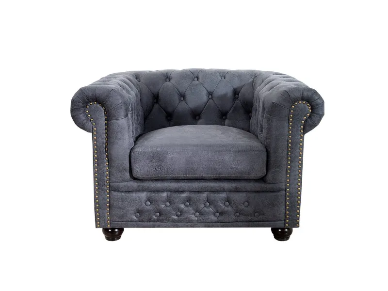 Fauteuil design chesterfield teinté marron Fauteuil |adeniahome.com