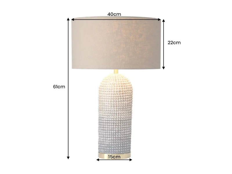 lampe à poser de 85 cm en lin couleur écrue Lampes à poser |adeniahome...