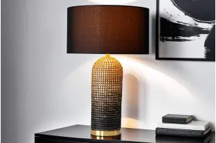 lampe à poser de 85 cm en lin couleur écrue Lampes à poser |adeniahome...