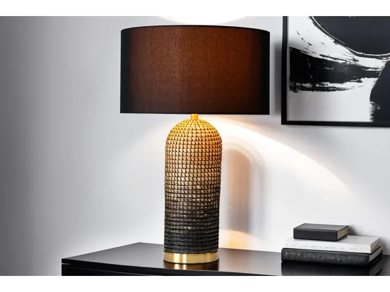 lampe à poser de 85 cm en lin couleur écrue Lampes à poser |adeniahome...