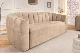 Canapé convertible design scandinave coloris gris claire en tissu a...