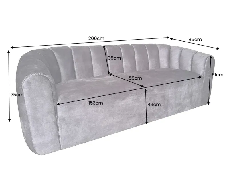 Canapé convertible design scandinave coloris gris claire en tissu a...