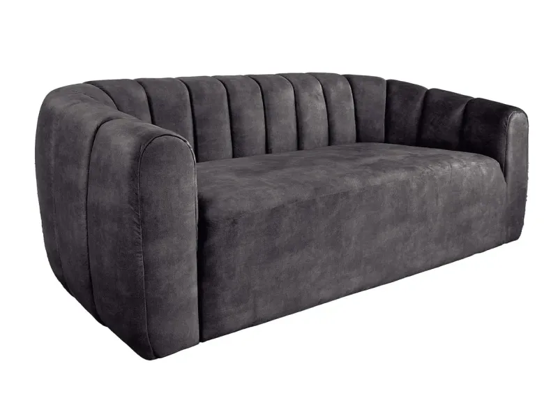 Canapé convertible design scandinave coloris gris claire en tissu a...