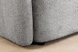 Canapé convertible design scandinave coloris gris claire en tissu a...