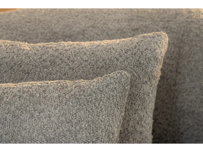 Canapé convertible design scandinave coloris gris claire en tissu a...