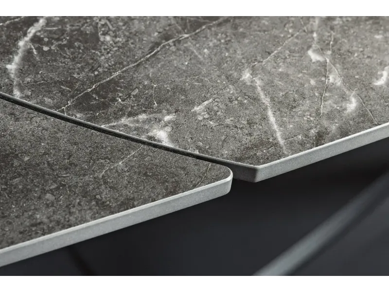 Table à manger extensible en céramique 180-225cm aspect marbre pas cher