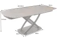 Table à manger extensible en céramique 180-225cm aspect marbre pas cher