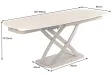 Table à manger extensible en céramique 180-225cm aspect marbre pas cher