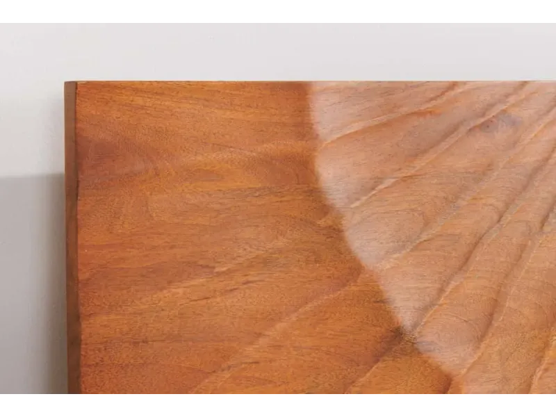 Lit en bois massif sculpté scorpion coloris noir 180x200cm pas cher