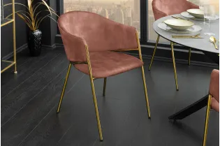 Chaise capitonnée revêtue en tissus bleu Chaises de salle à manger... 2