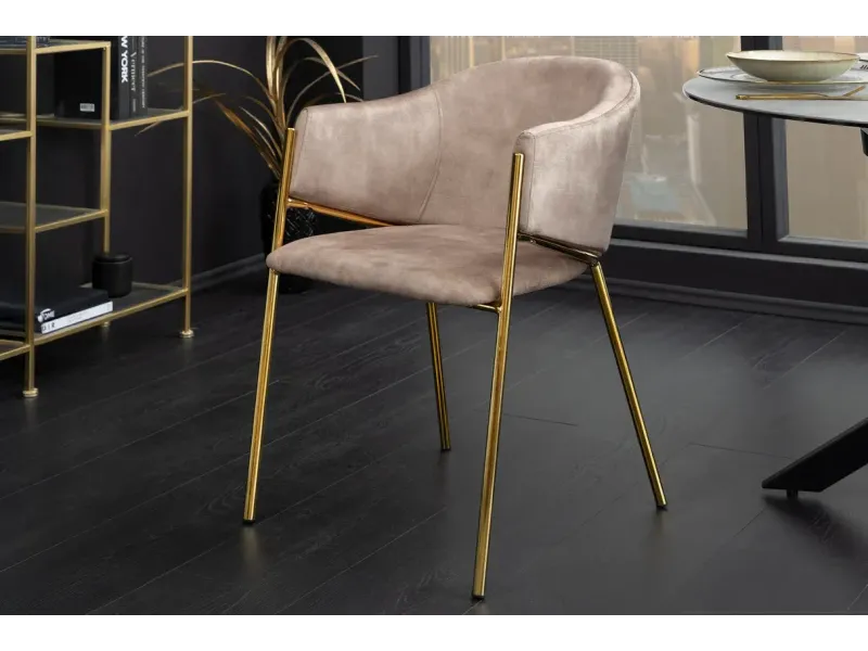 Chaise capitonnée revêtue en tissus bleu Chaises de salle à manger...