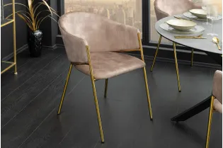 Chaise capitonnée revêtue en tissus bleu Chaises de salle à manger... 2