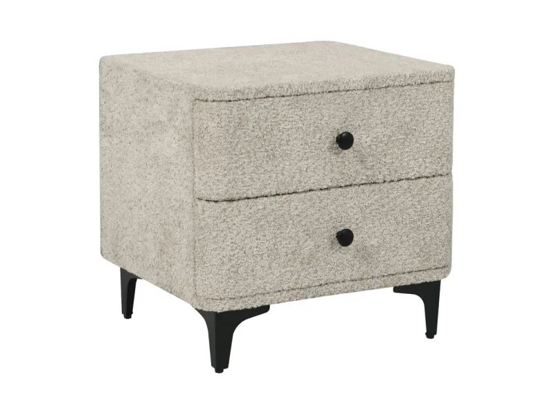 Table de chevet design de 45cm avec tiroir gris clair pas cher