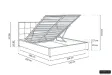 Lit adulte design |Lit adulte contemporain de 140x200 cm design ave...