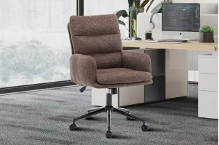 Chaise de bureau Aimé – Tissu brun Raven 45