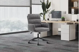 Chaise de bureau Aimé – Tissu gris foncé Raven 13 2