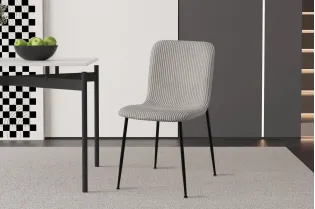 Chaise de salle à manger design coloris gris Chaises de salle à man... 2