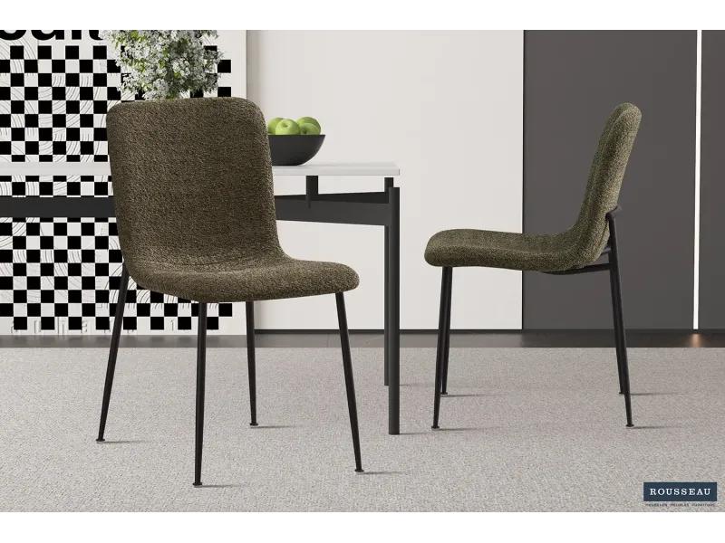 Chaise de salle à manger design coloris gris Chaises de salle à man...