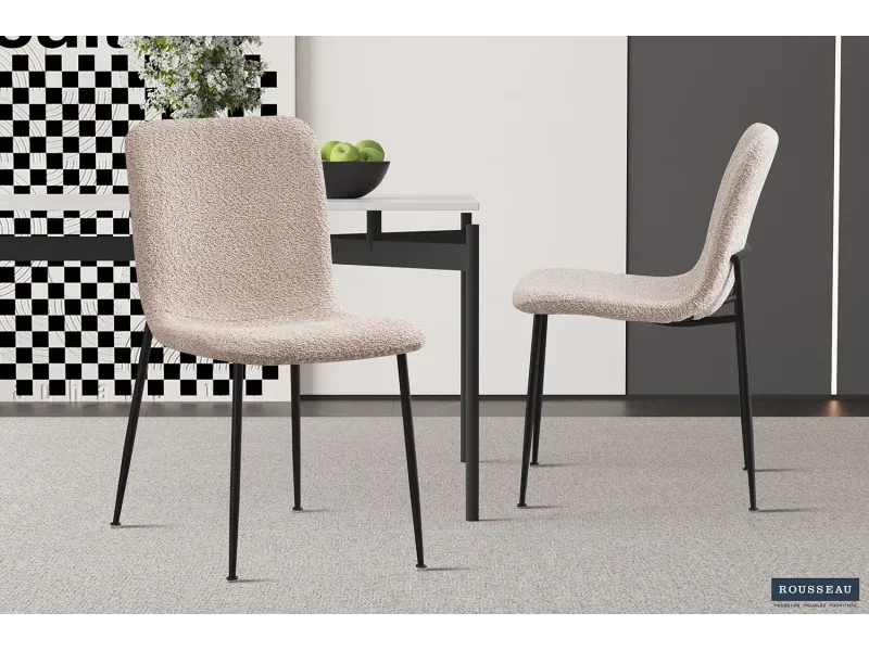 Chaise de salle à manger design coloris blanc Chaises de salle à ma...