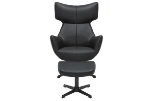 Fauteuil VOGUE pivotant à 360° en similicuir noir – Confort et élégance réunis 2