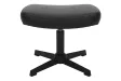 Tabouret VOGUE pivotant 45 cm en similicuir noir – Élégance et praticité au quotidien