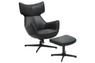 Tabouret VOGUE pivotant 45 cm en similicuir noir – Élégance et praticité au quotidien 2