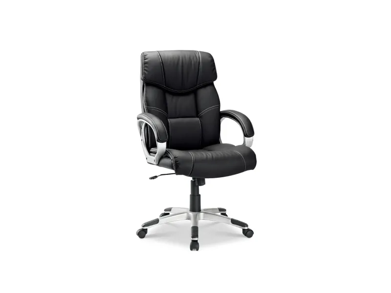 fauteuil de bureau réglable revêtue simili cuir teinté noir Sièges ...
