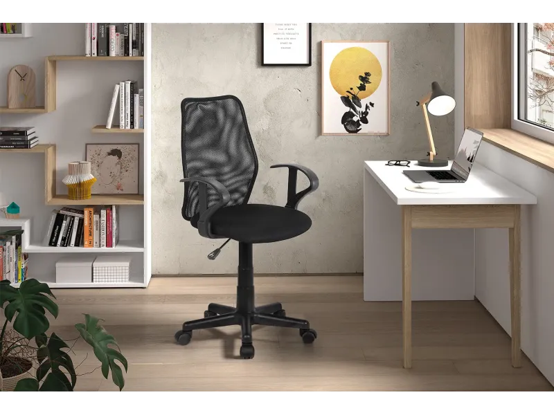 Chaise de bureau professionnel coloris noir réglable Sièges de bure...